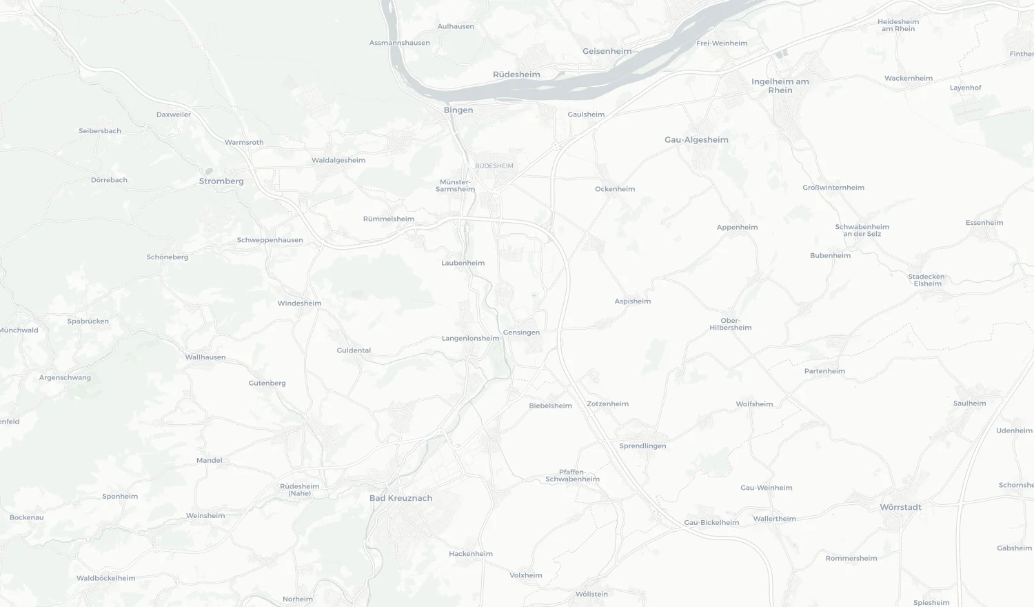 Fahrtroute von Gau-Algesheim nach Bad Kreuznach
