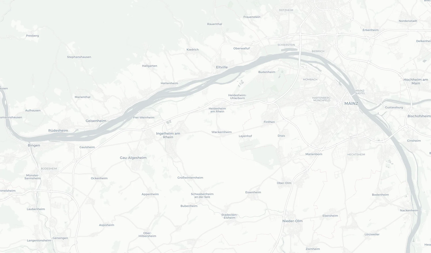 Fahrtroute von Gau-Algesheim nach Mainz