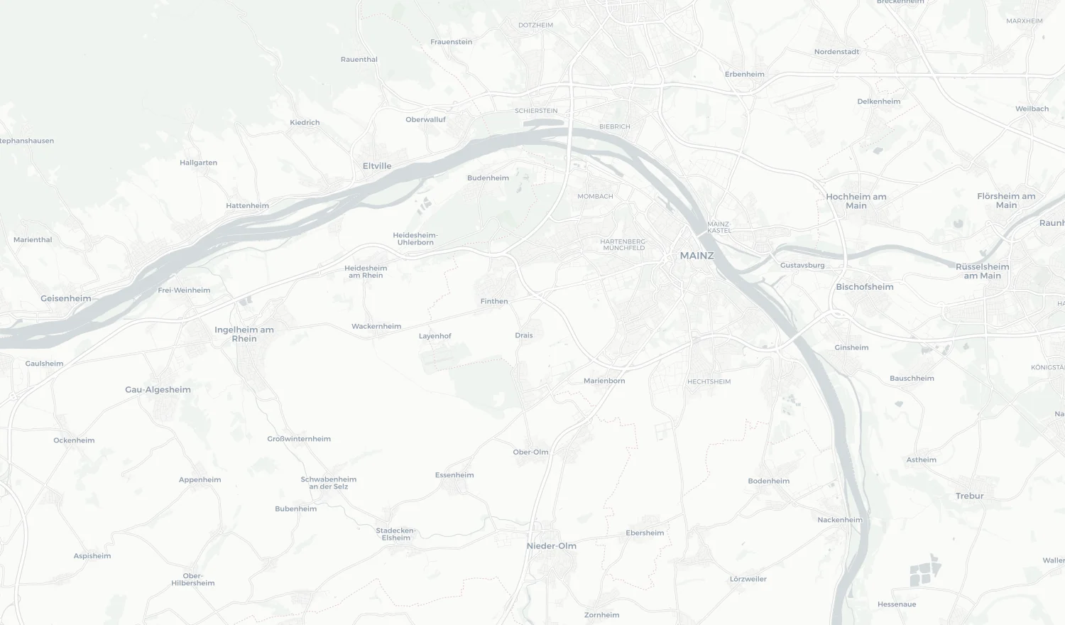 Fahrtroute von Gau-Algesheim nach Rüsselsheim