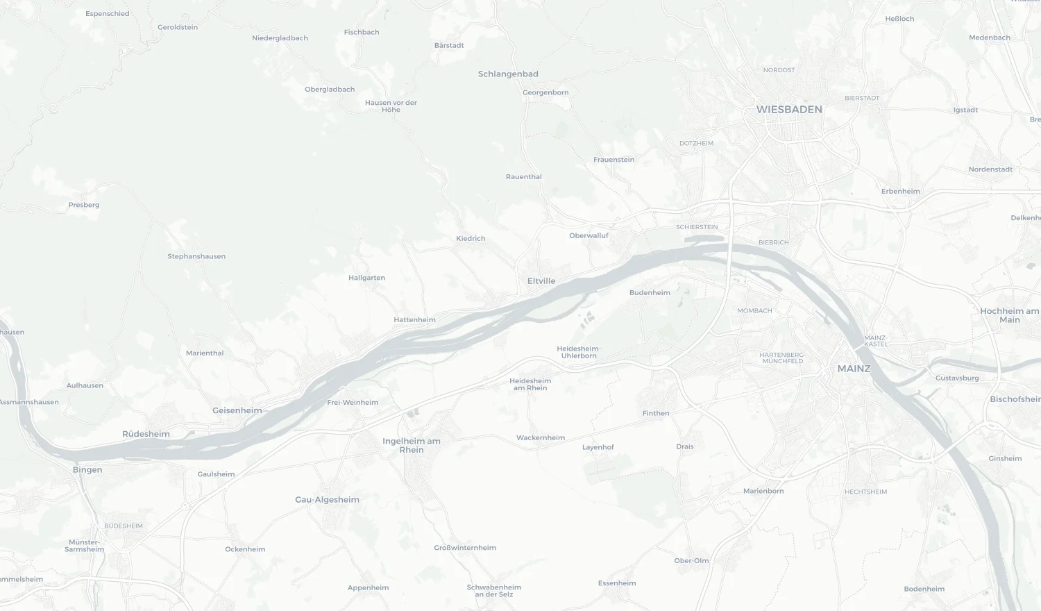 Fahrtroute von Gau-Algesheim nach Wiesbaden